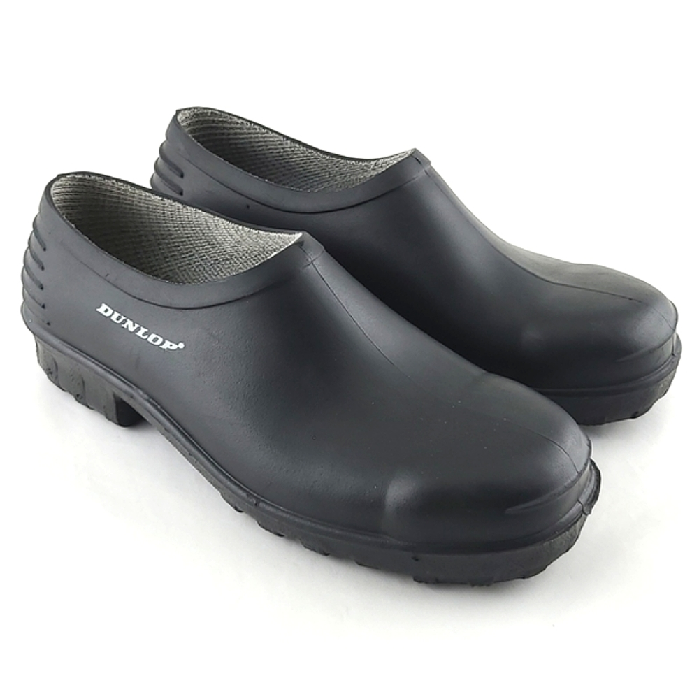DUNLOP Unisex Black Garden Wellie Rubber Waterproof Shoes Size 37 - Picture 2 of 15